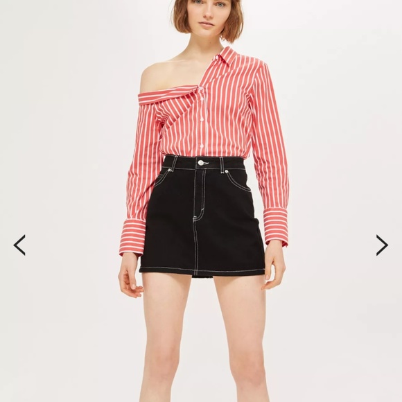 Topshop Denim Miniskirt Frayed Hem - Picture 6 of 6